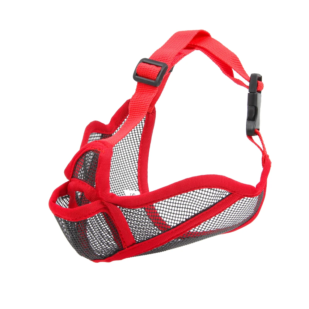 muselière rouge pour chien
